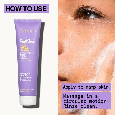 Pacifica Vegan Ceramide Extra Gentle Face Wash 5 fl oz - Imperfect Container