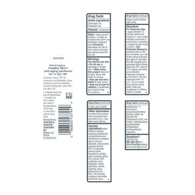 Neutrogena Healthy Skin Anti-Aging Perfector with Retinol & Broad Spectrum SPF 20 Sunscreen 20 Fair to Light 1 fl oz - New