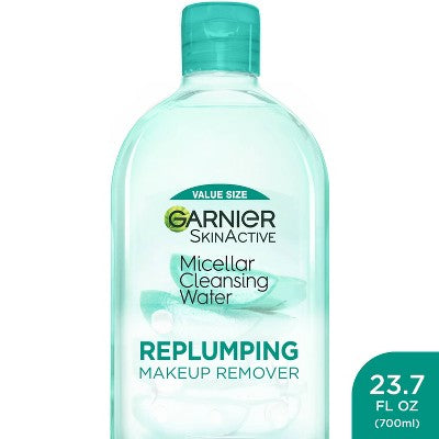 Garnier SkinActive Replumping Hyaluronic Acid/Aloe Micellar Cleansing Water 23.7 fl oz - Imperfect Container