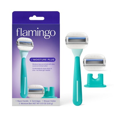 Flamingo Moisture Plus with 2 Razor Blade Cartridges Seafoam - Imperfect Box