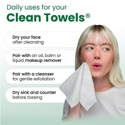Clean Skin Club Towels for Sensitive Skin XL 50ct - Imperfect Box