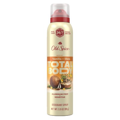 Old Spice Whole Body Spray Deodorant for Men Vanilla & Shea 3.5oz - Missing Lid