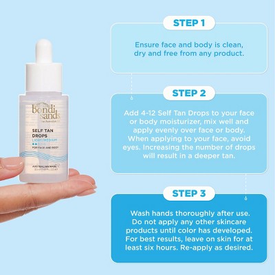 Bondi Sands Self Tanning Drops for Face and Body Light/Medium 1.01 fl oz - Imnperfect Container
