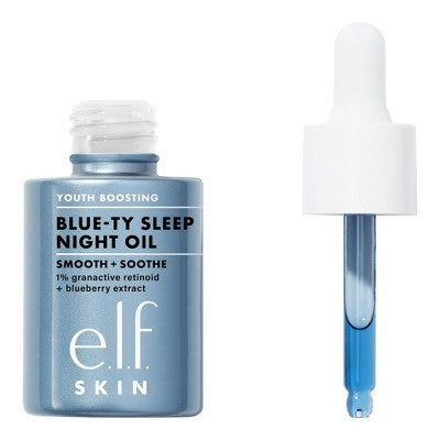 e.l.f. SKIN Youth Boosting Blue-ty Sleep Night Oil Facial Treatment 1 fl oz - Imperfect Box