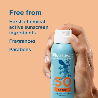 Blue Lizard Sport Mineral Sunscreen Spray SPF 50+ 5oz - Imperfect Container