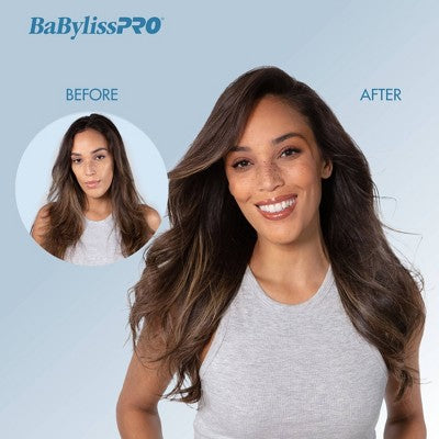 BaBylissPRO Nano Titanium Compact Hot Air Straightening Brush Blue - New