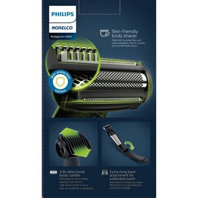 Philips Norelco Bodygroom Series 5000 Men's Rechargeable Trimmer BG5025/40 - New