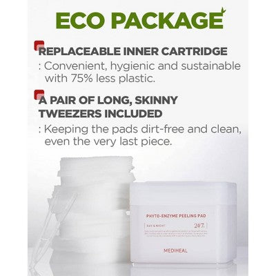 MEDIHEAL Phyto-enzyme Peeling Toner Pads 90ct - New