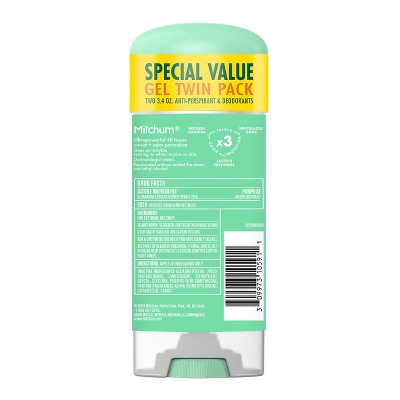Mitchum Triple Odor Defense Gel Deodorant Shower Fresh  3.4oz/2pk - New