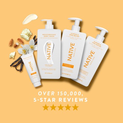 Native Almond & Shea butter Strengthening Vegan Conditioner Sulfate, Paraben and Silicone Free 16.5 fl oz - New