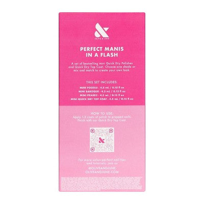 Olive & June Quick Dry Nail Polish Set 4ct - Imperfect Box