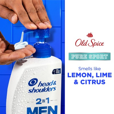 Head & Shoulders Men's 2-in-1 Shampoo and Conditioner, Anti-Dandruff Treatment, Old Spice Pure Sport for Daily Use, Paraben-Free 28.2 fl oz - Imperfect Container