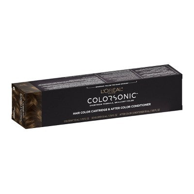 L'Oreal Paris Colorsonic Ammonia Free Permanent Hair Color Cartridge Device Sold Separately Light Brown Natural 6 - Imperfect Box