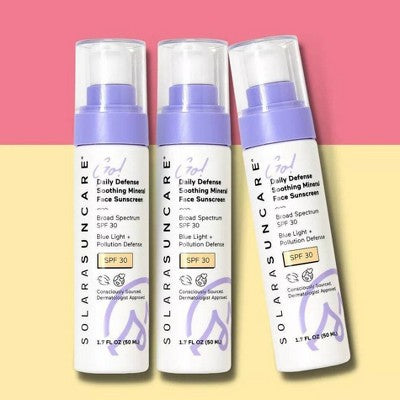 Solara Suncare Go! Daily Defense Soothing Mineral Face Sunscreen SPF 30 1.7 fl oz - Imperfect Box