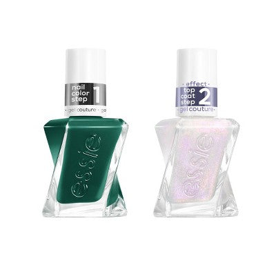 essie gel by essie Evergreen Fantasy Longwear Duo Gift Set Vegan Nail Polish Set 2pc - Imperfect Box