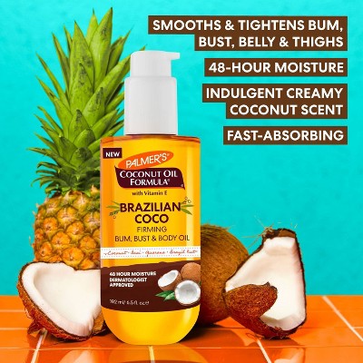 Palmer's Brazilian Coco Firming Oil 6.5 fl oz - Small Amount Missing
