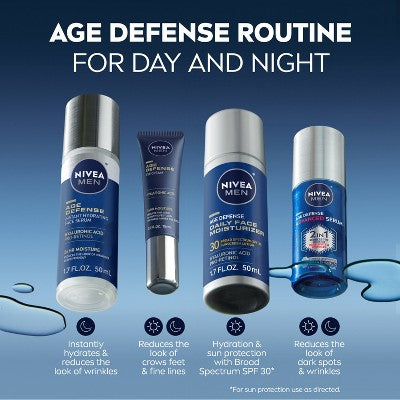NIVEA Men Age Defense Advanced Face Serum 1.0 fl oz - Imperfect Box