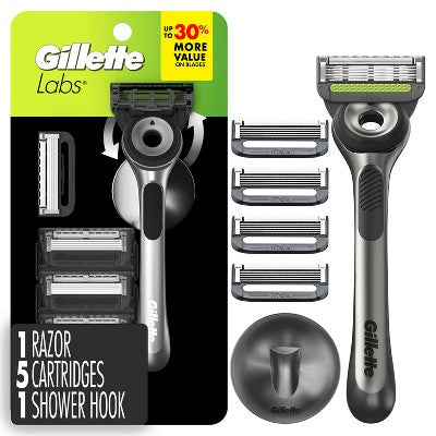 GilletteLabs Value Pack Razor Handle + 5 Blade Refills - Imperfect Box