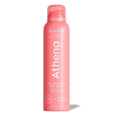 Athena Club Dry Touch Deo Body Spray Peach Velvet 4oz - Missing Lid