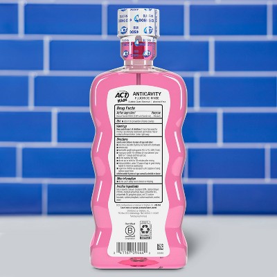 ACT Kids Bubblegum Anticavity Fluoride Mouthwash 16.9 fl oz - New