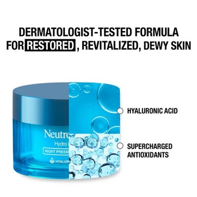 Neutrogena Hydro Boost Hyaluronic Acid Night Pressed Face Serum 1.7oz - Imperfect Box