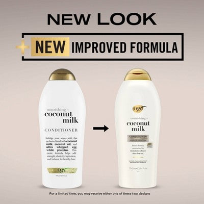 OGX Nourishing Coconut Milk Salon Size Conditioner 25.4 fl oz - Imperfect Container