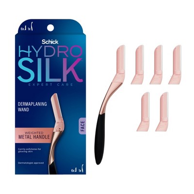 Schick Hydro Silk Dermaplaning Wand 1 Dermaplaning Tool; 6 Refill Blades - Imperfect Box