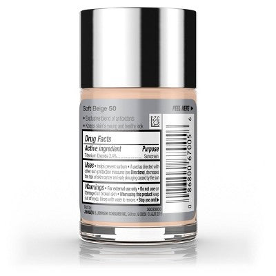 Neutrogena Healthy Skin Liquid Makeup Foundation Lightweight & Flawless Coverage 50 Soft Beige - New