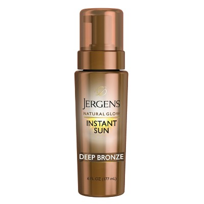 Jergens Natural Glow Instant Moisturizing Self Tanner Tanning Foam Deep Bronze 6 fl oz - New