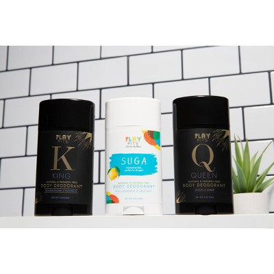 Play Pits Queen Natural Solid Deodorant 2.65oz - Imperfect Container
