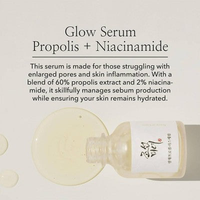 Beauty of Joseon Korean Skincare Glow Serum for Brightening, Soothing, and Hydrating Skin with Propolis + Niacinamide 30ml - Imperfect Box