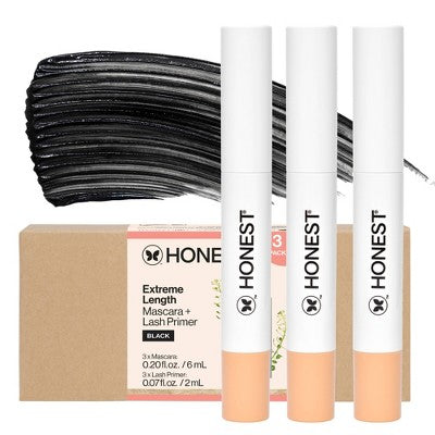 Honest Beauty Extreme Length Mascara + Lash Primer 0.81 fl oz/3pk - Imperfect Box