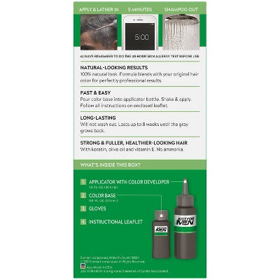 Just For Men Shampoo In Color Gray Hair Coloring for Men 3pk - Imperfect Box