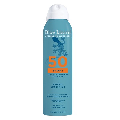Blue Lizard Sport Mineral Sunscreen Spray SPF 50+ 5oz - Imperfect Container