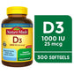 Nature Made Vitamin D3 1000 IU (25 mcg), Bone Health and Immune Support Softgel 300ct - New