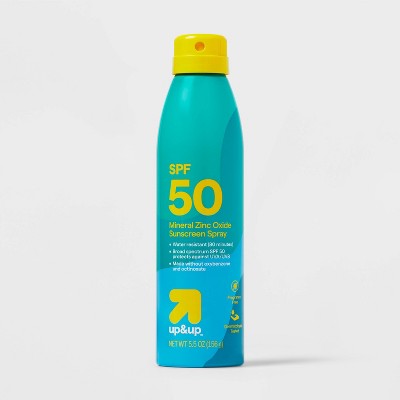 Mineral Sunscreen Continuous Spray SPF 50 5.5oz up&up - Imperfect Container