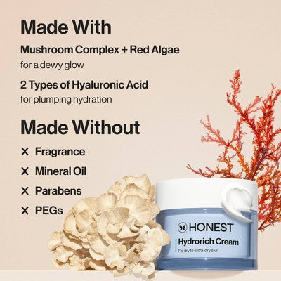 Honest Beauty Hydrorich Cream Face Moisturizer 1.7 fl oz - Imperfect Box