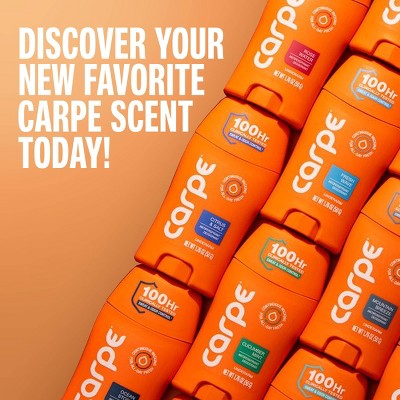 Carpe Women's 100HR Sweat & Odor Control Antiperspirant Deodorant Vanilla Peach 1.76oz - Imperfect Container