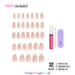 Kiss Glam Embellished Press-On Fake Nails Medium Coffin Dusk Mirage 35ct - Imperfect Box