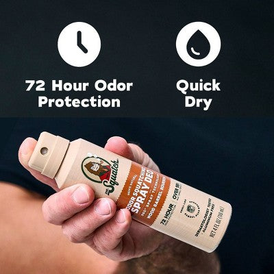 DR. SQUATCH Men's Deodorant Spray Natural Wood Barrel Bourbon 4 fl oz - New