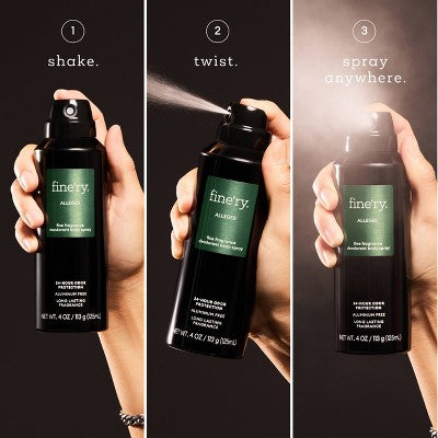 fine'ry. Men's Deodorant Spray Alleged 4oz - Imperfect Container