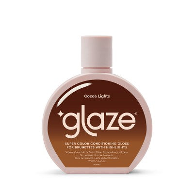 Glaze SuperGloss Color Conditioning Hair Gloss & Toner Warm Cocoa Lights for Highlighted Hair 6.4 fl oz - New