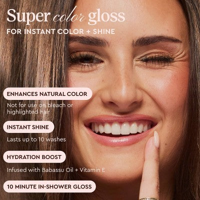 Glaze SuperGloss Color Conditioning Hair Gloss Blazing Brown Brunette 6.4 fl oz - Imperfect Container