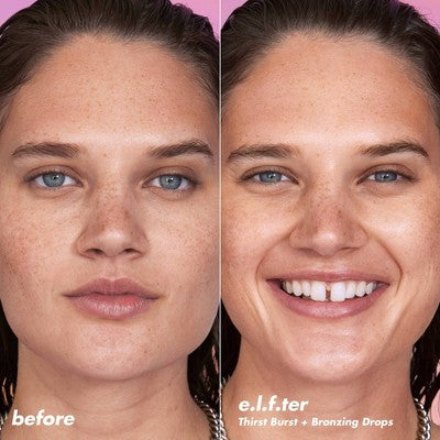 e.l.f. SKIN The Hottest Drops Duo Bronzing Drops & Holy Hydration 2ct/0.33 fl oz - Imperfect Box