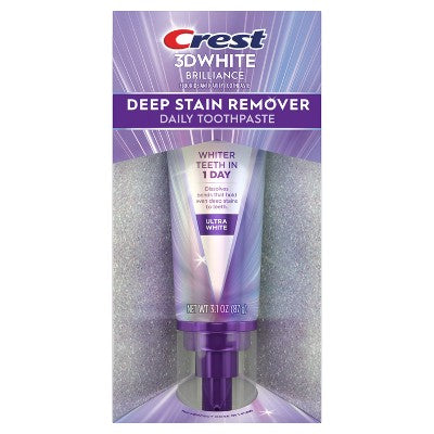 Crest 3D White Deep Stain Remover Daily Toothpaste - Ultra White - 3.1oz