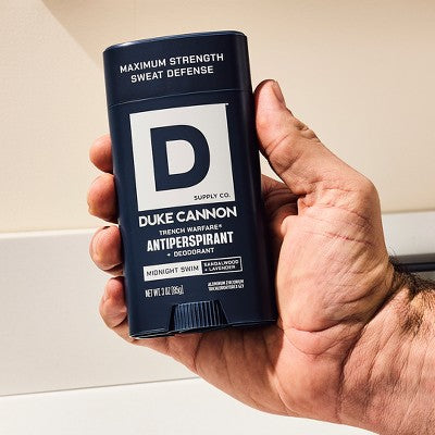 Duke Cannon Supply Co. Trench Warfare Deodorant Stick Midnight Swim 3oz - Imperfect Container