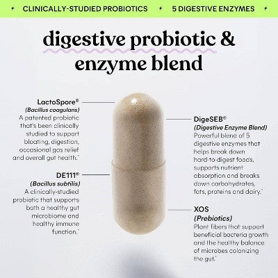 Lemme Debloat Daily Digestive Capsules 60ct - New