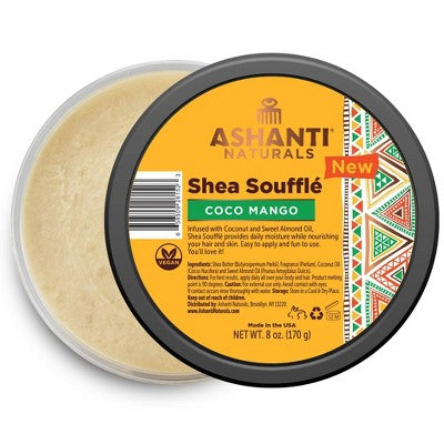 Ashanti Whip Shea Souffle Coco Mango 8oz - New