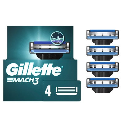 Gillette Mach3 Men Razor Blade Refills 4ct - New