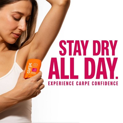 Carpe Women's 100HR Sweat & Odor Control Antiperspirant Deodorant Rose Water 1.76oz - Imperfect Container